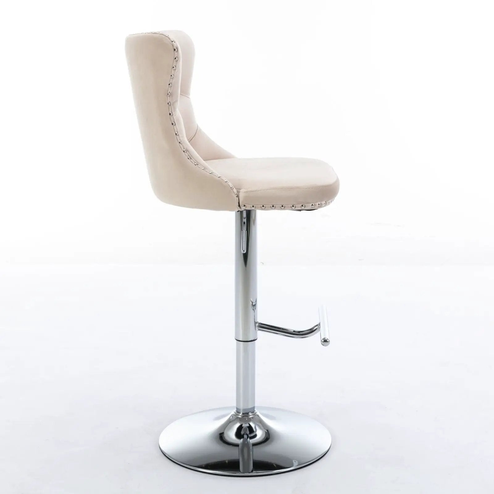 Swivel Barstools Adjusatble Seat Height From 25-33", Modern Upholstered Base Bar Stools With Backs Comfortable Tufted For Home Pub And Kitchen Island (Set of 2) by Unique Piece Furniture