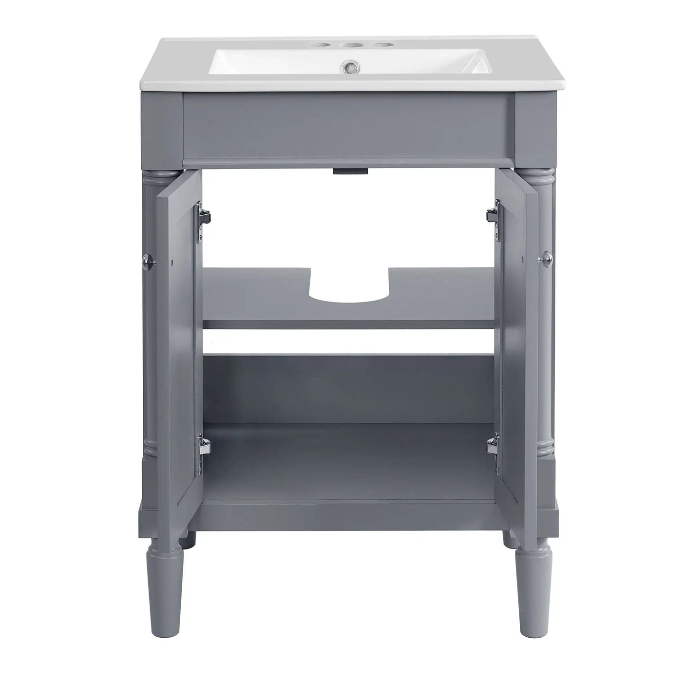 Bathroom Vanity With Top Sink, 2 Tier Storage Cabinet by HouseOfZazla