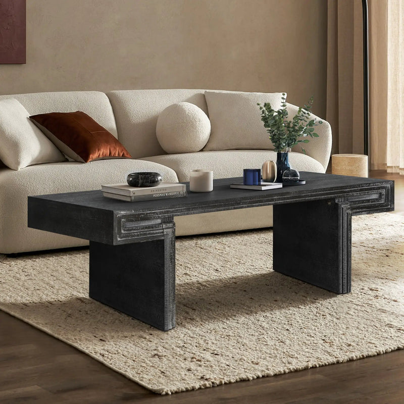 American Vintage Industrial Coffee Table, Double Tier Design by Unique Piece Furniture