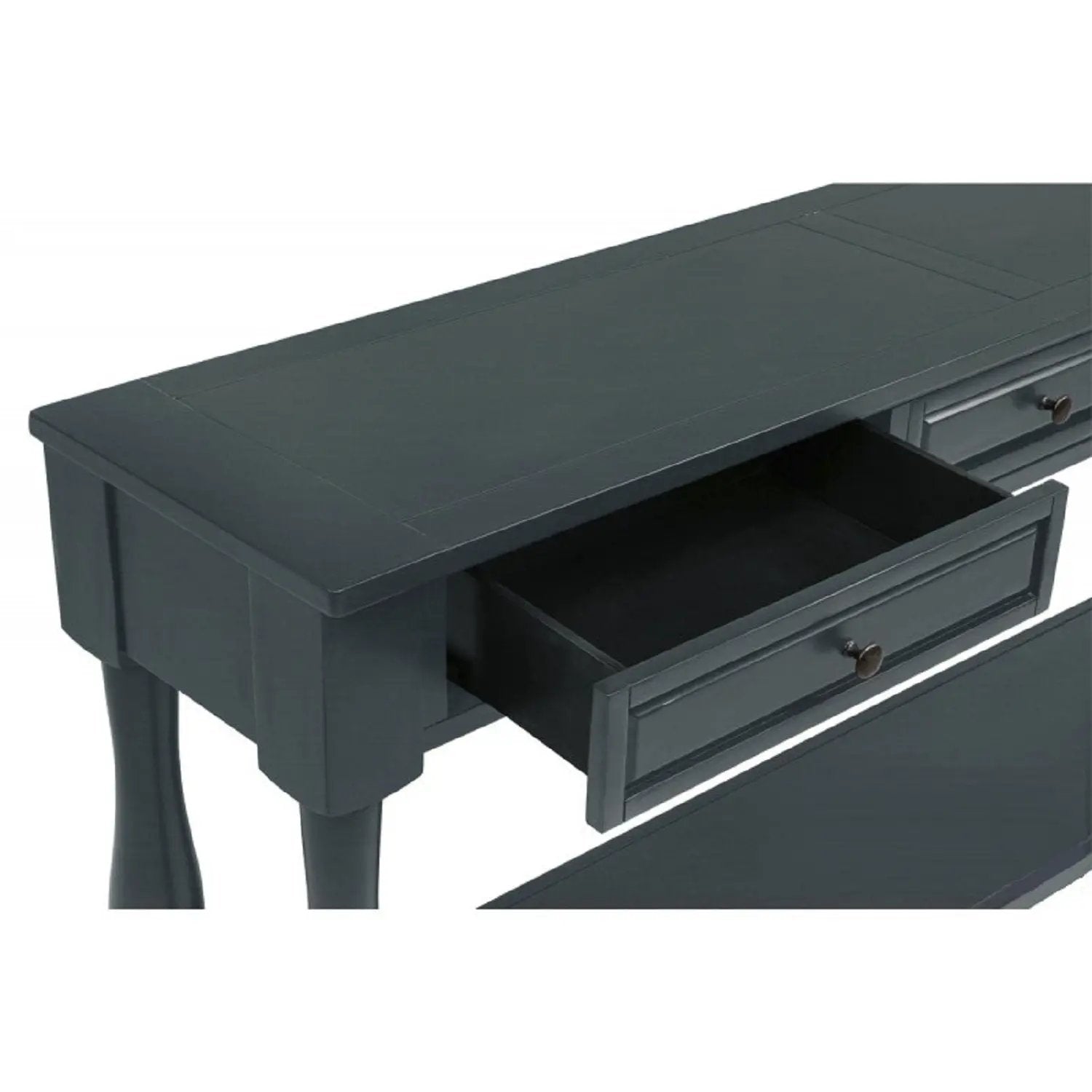 Long Console Table With Drawers And Shelf