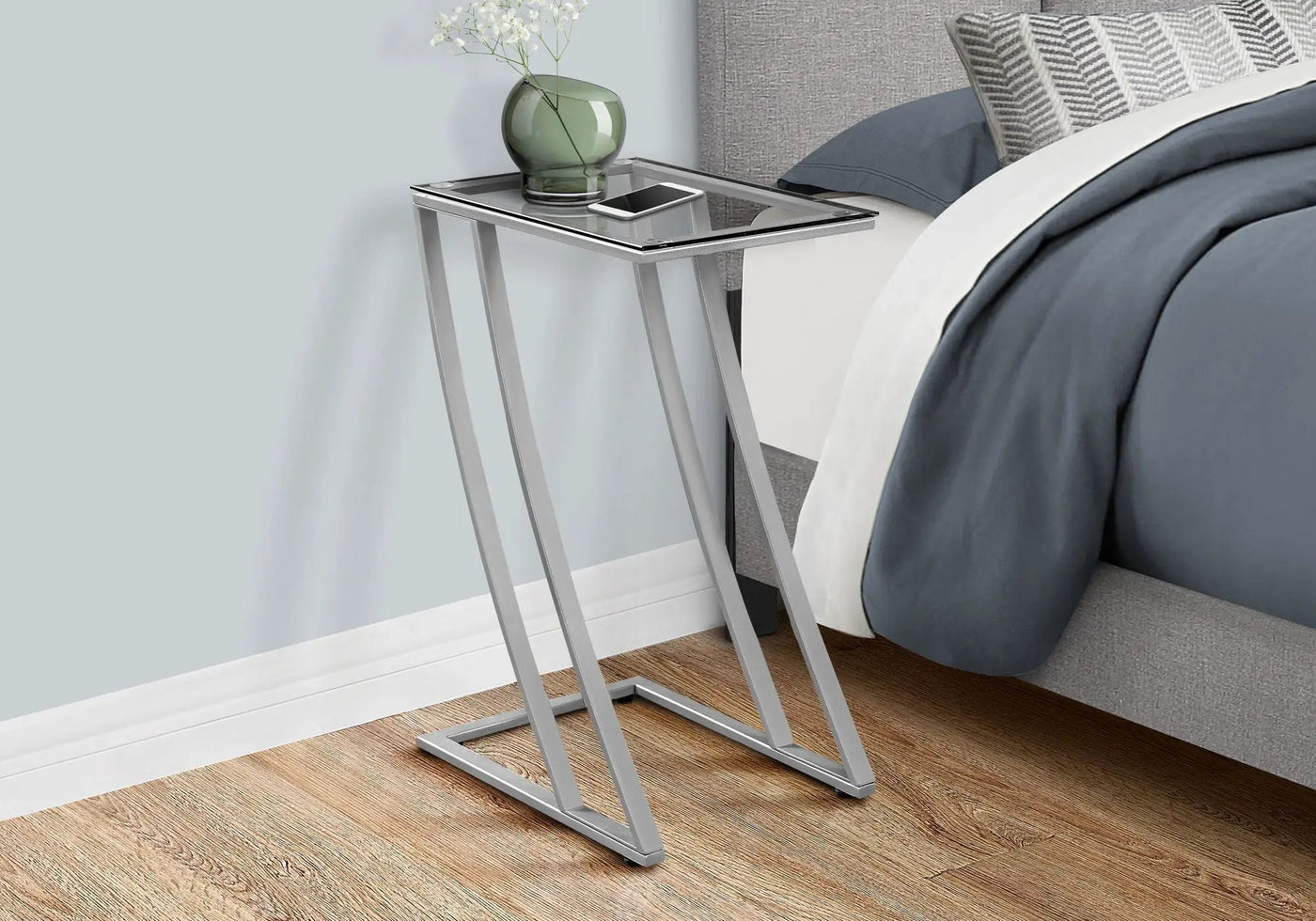 Accent Table C-Shaped with Sturdy Construction by HouseOfZazla