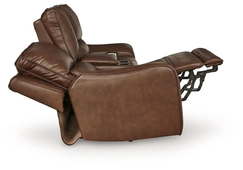 DeepWakes - Power Reclining Loveseat / Console / Adjustable Headrest by Unique Piece Furniture
