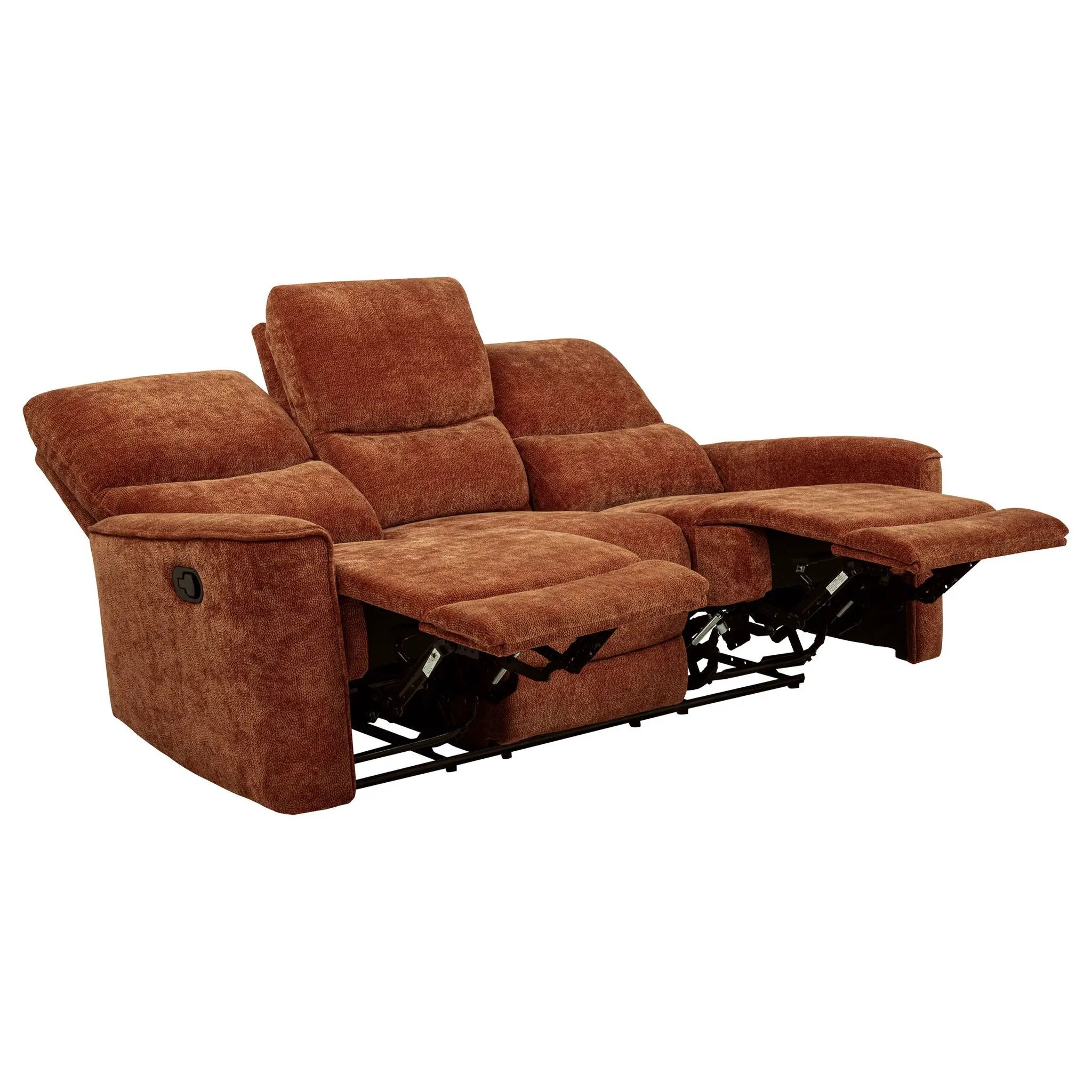 Navarro 2-piece Upholstered Reclining Sofa Set Orange by Unique Piece Furniture