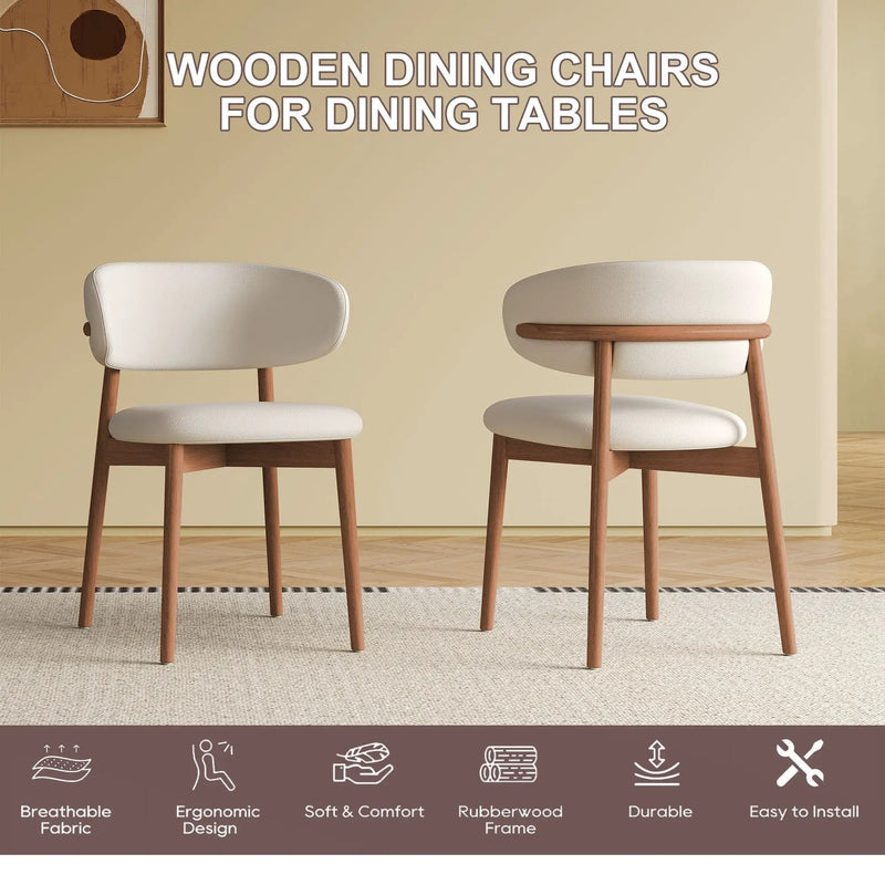 Dining Chairs For Dining Room (Set of 2) - White by HouseOfZazla
