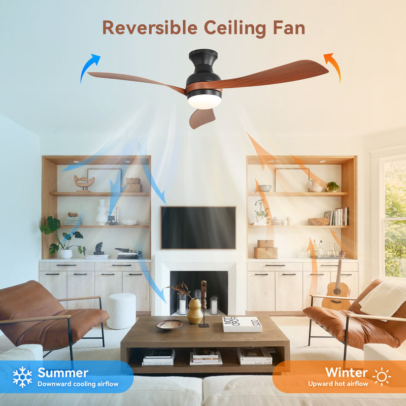 52-Inch Ceiling Fan with Lights and Reversible DC Motor by HouseOfZazla