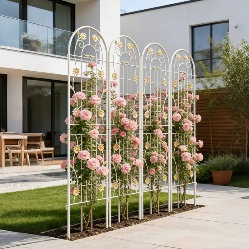 Metal Garden Trellis Rustproof Trellis For Climbing Plant Outdoor Flower Support by Unique Piece Furniture