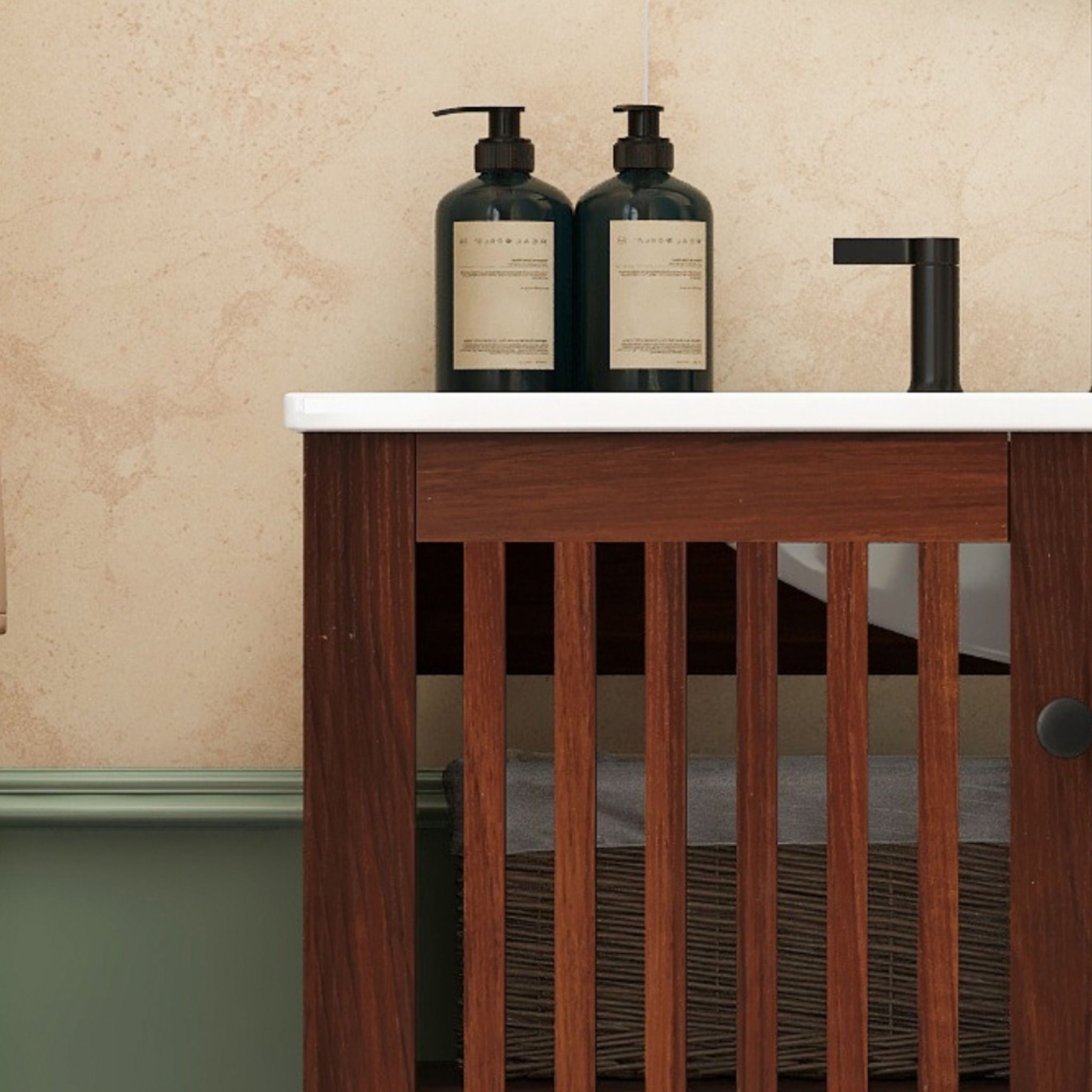 30" Vintage Bathroom Vanity With Ceramic Sink by HouseOfZazla