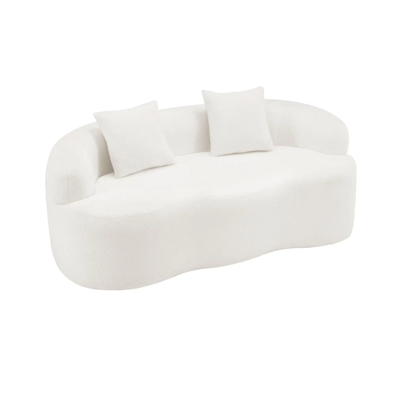 Curved Loveseat Sofa With Round Armrest by HouseOfZazla