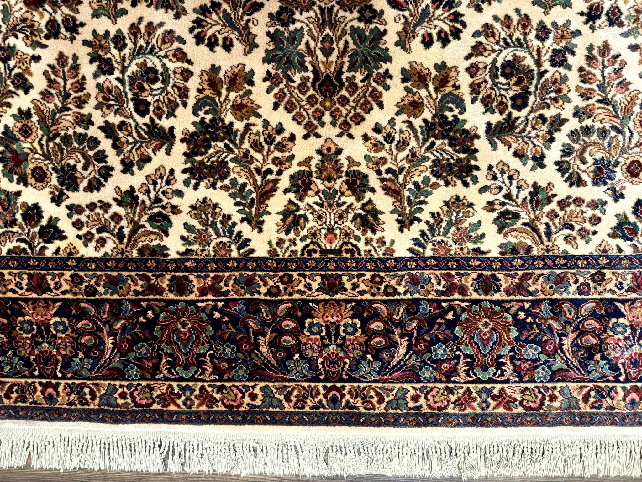 Karastan Rug 8.8 x 10.6 Ivory Sarouk #700/760, Wool Discontinued Original 700 Series by Jewel Rugs