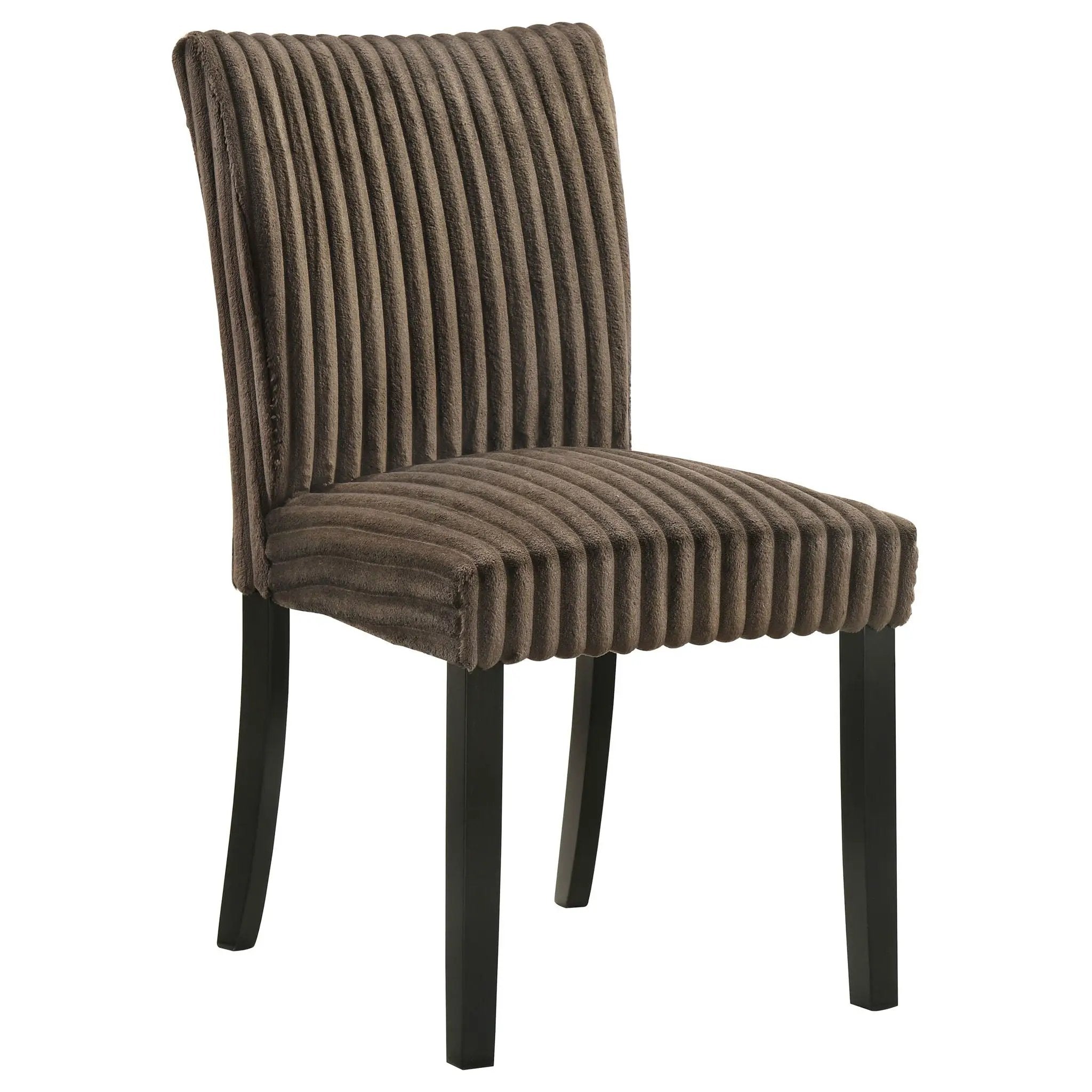 Dermott Upholstered Parson Dining Side Chair Chocolate (Set of 2) by Unique Piece Furniture