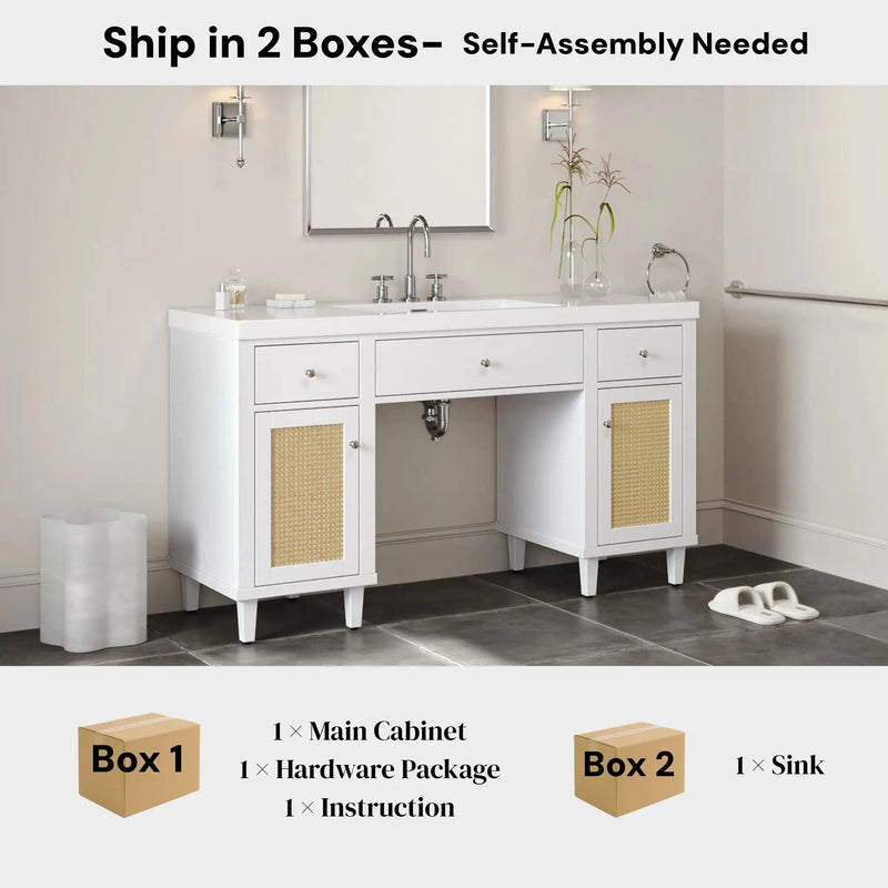 Bathroom Vanity With Sink, Spacious Storage Cabinet by HouseOfZazla