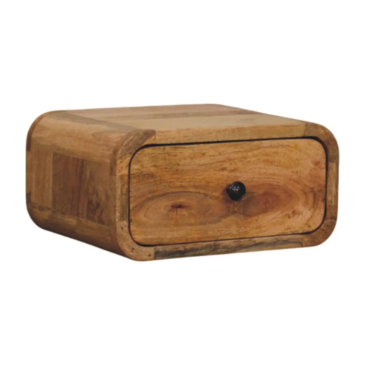 Avora Mini Wall-Mounted Oak-ish Nightstand, 1-Drawer by HouseOfZazla