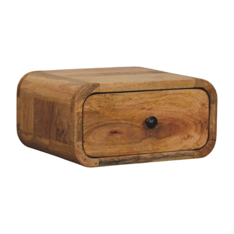 Avora Mini Wall-Mounted Oak-ish Nightstand, 1-Drawer by HouseOfZazla
