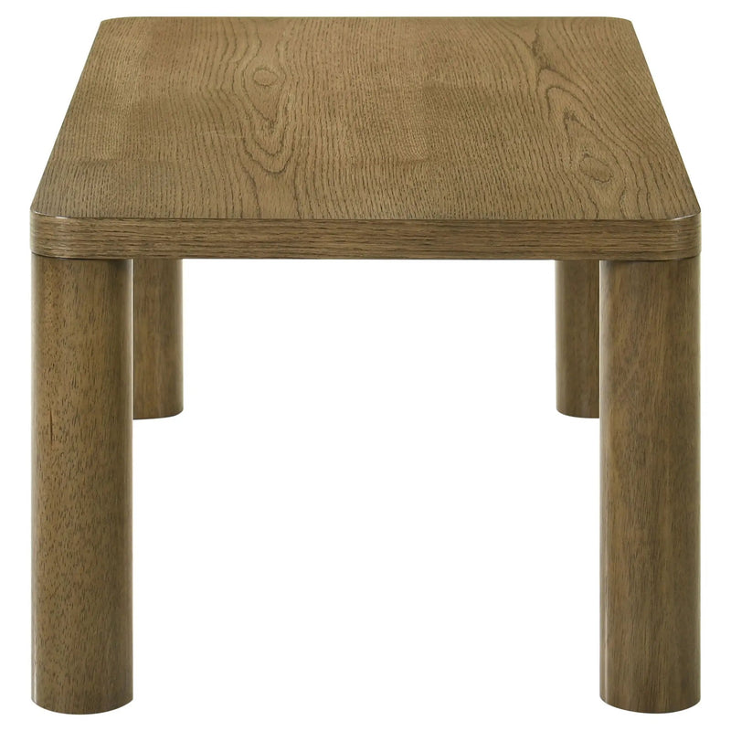 Castlewood Engineered Wood Cocktail Coffee Table Brown Oak by Unique Piece Furniture