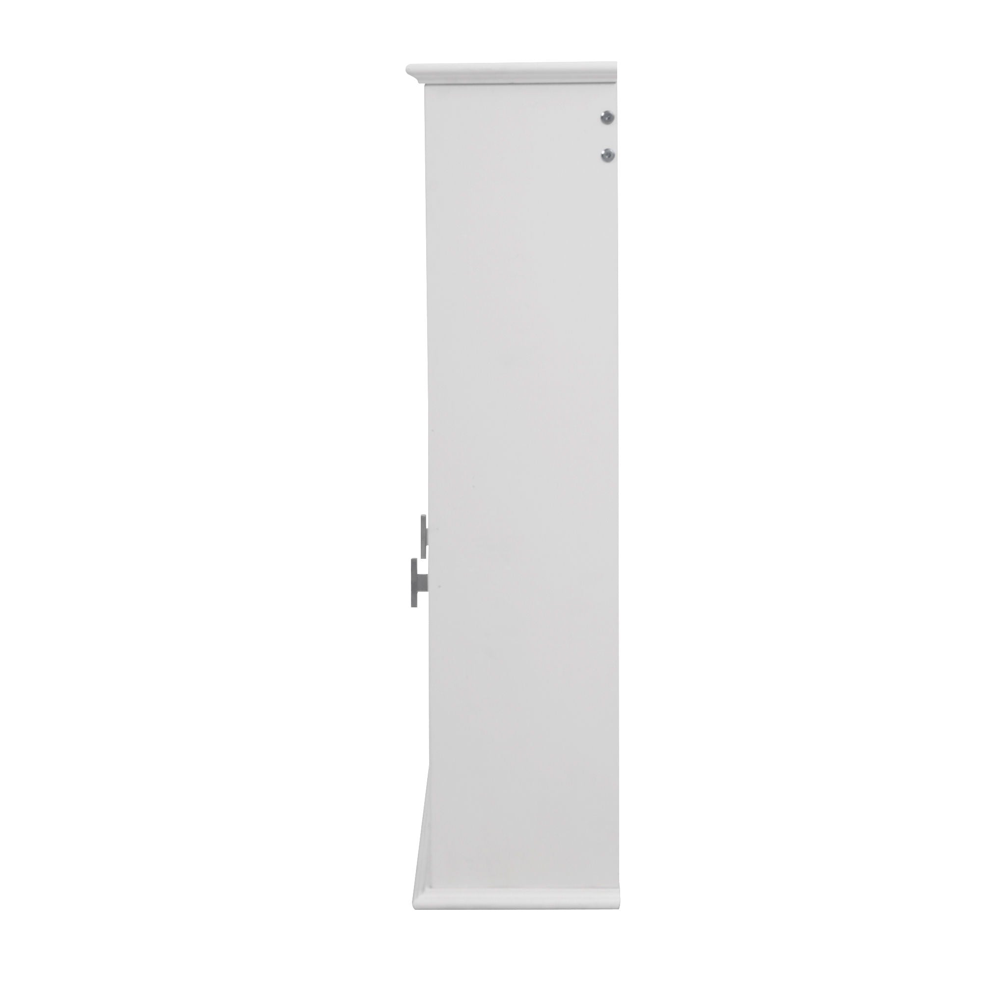 Wall Mount Mirror Cabinet With Adjustable Shelves - White by HouseOfZazla