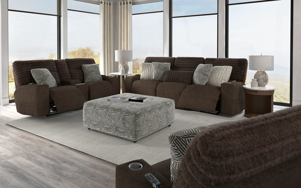 Zen - Causeuse inclinable électrique avec console, chaleur/massage CR3 et gravité zéro - Chocolat
