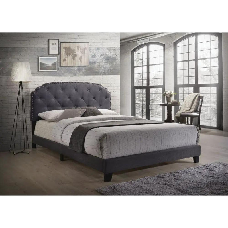 Tradilla - Queen Bed - Gray Fabric by Unique Piece Furniture