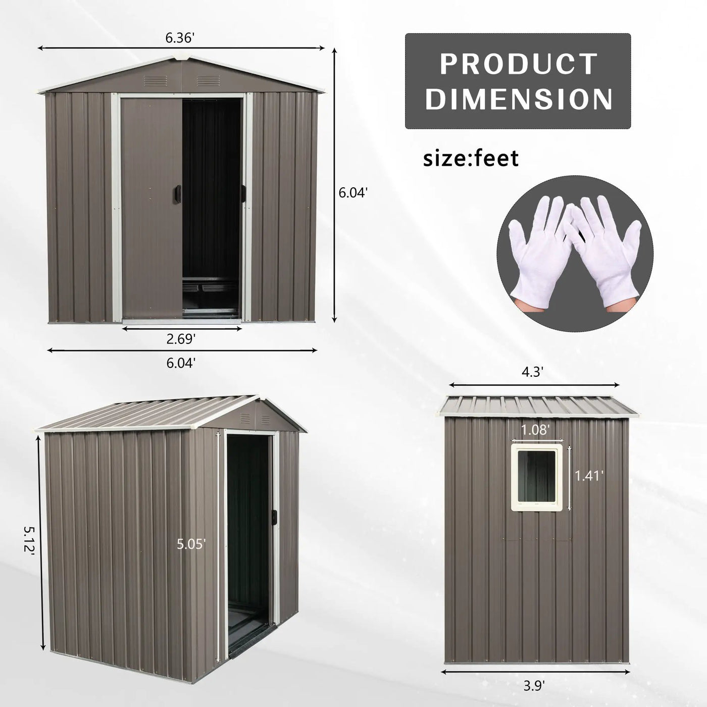 Outdoor Metal Storage Shed With Window by HouseOfZazla