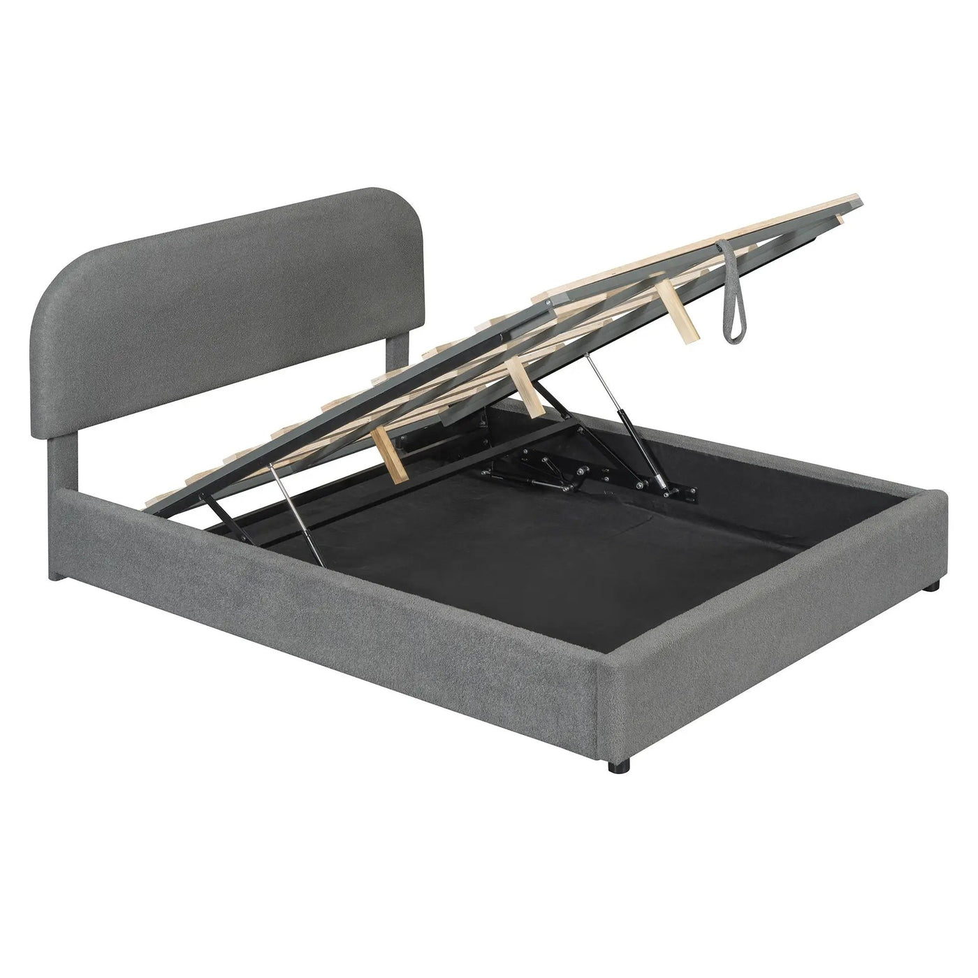 Upholstered Platform Bed With Hydraulic Storage System by HouseOfZazla