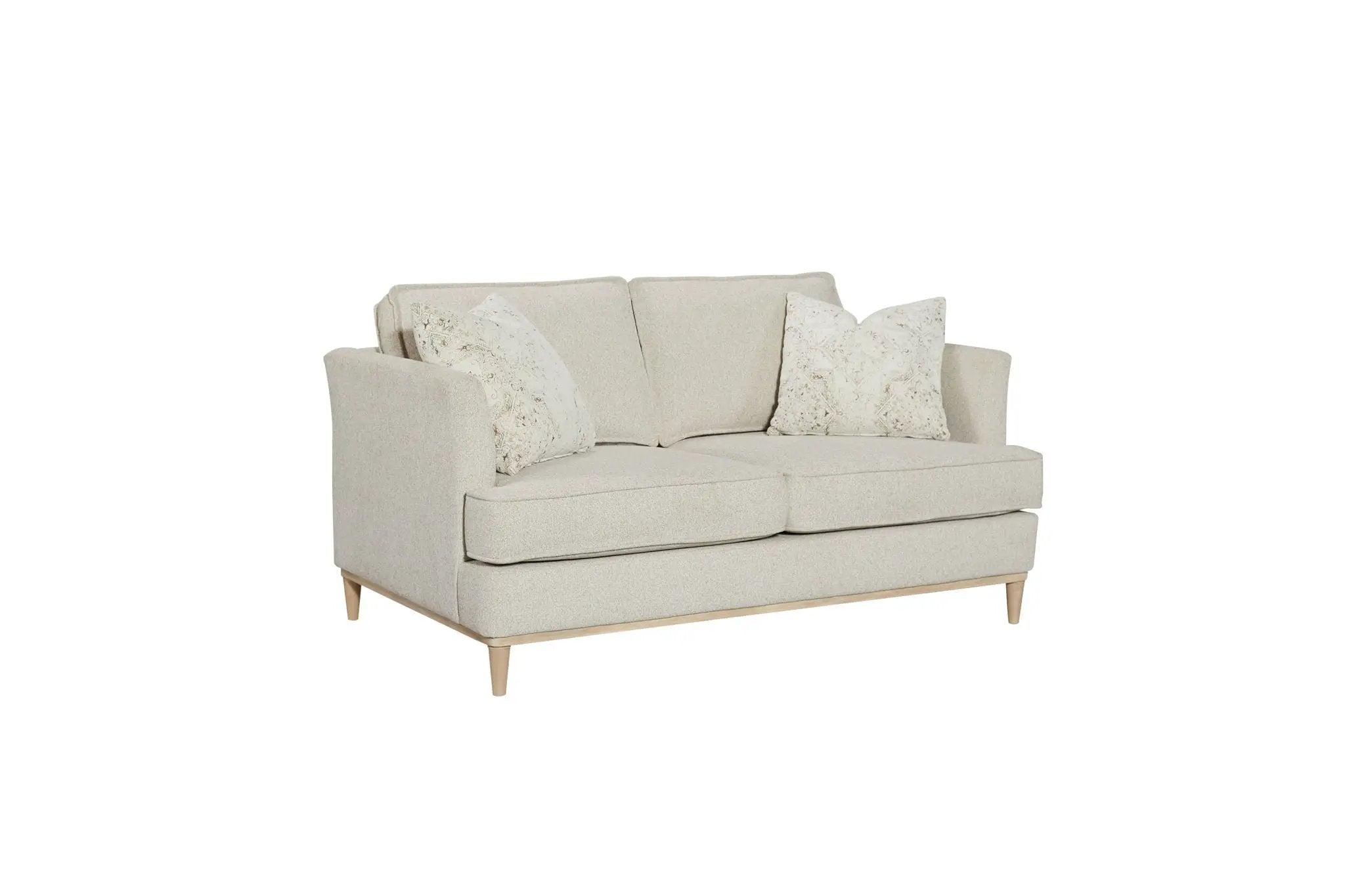Loveseat With 2 Reversable Cushions And 2 Pillows - Off White by Unique Piece Furniture