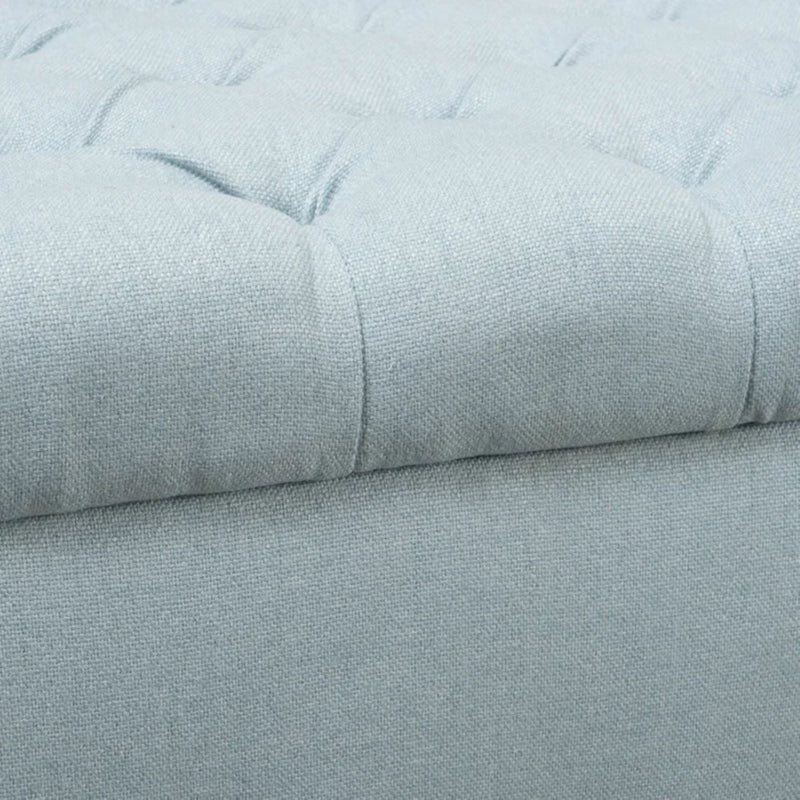 Hayes Contemporary Armed Storage Bench with Rolled Arms and Button Tufting by HouseOfZazla