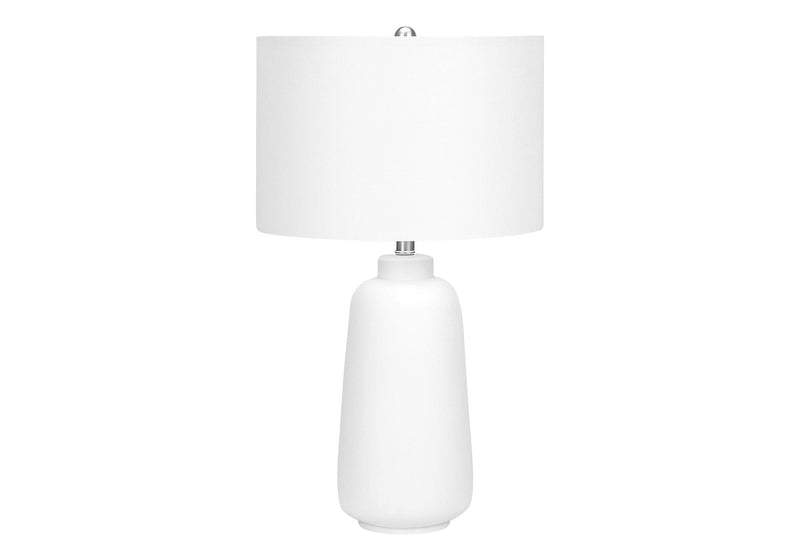 Modern Ceramic Table Lamp with Ivory Shade - Cream