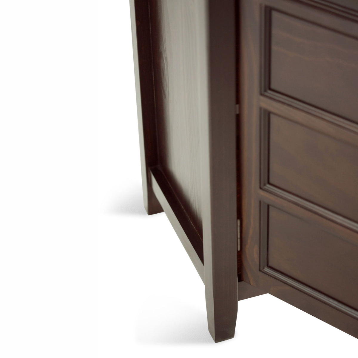 Handcrafted Tall TV Media Stand with Storage - Light or Dark Brown, photo 7 of 18