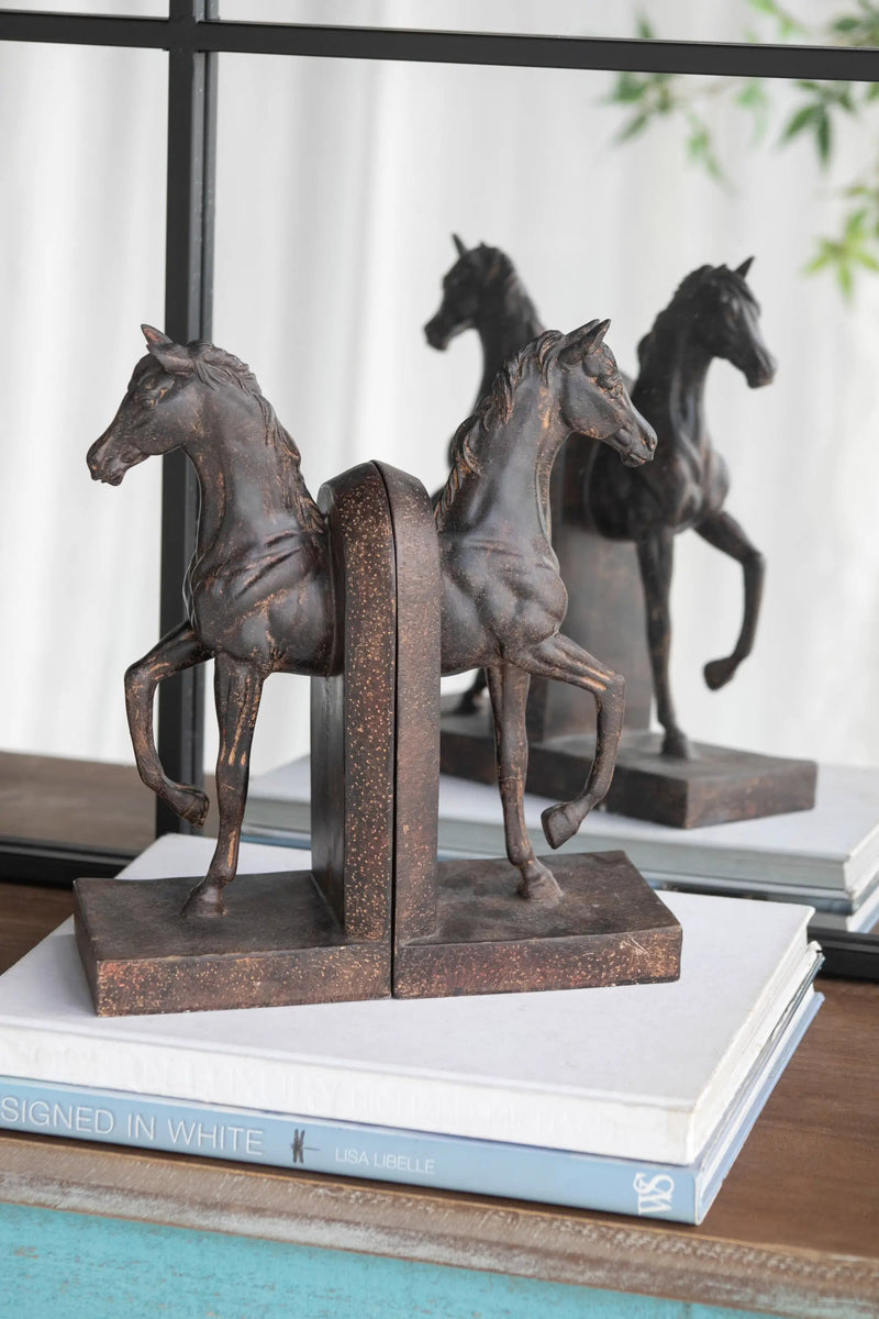 S/2 5x4x10.5' Trotting Horse Bookends by HouseOfZazla