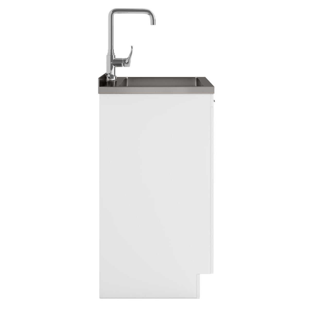 Laundry Cabinet with Stainless Steel Sink and Faucet - White, photo 8 of 27
