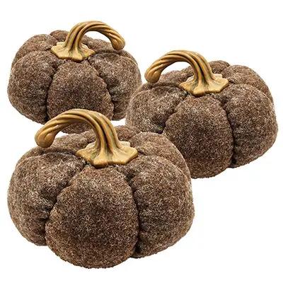 Pumpkin Ornament Decor For Holiday Harvest Festival Fall Festival & Thanksgiving (Set of 3) by HouseOfZazla
