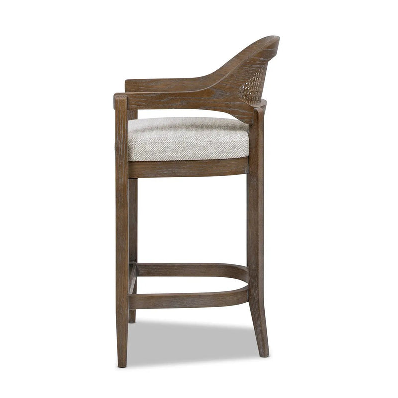 Americana Mid-Century Modern 26" Cane Back Counter Stool by HouseOfZazla