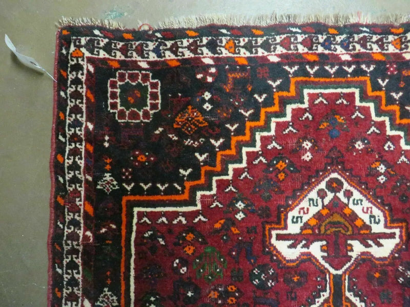 4' X 6' Antique Handmade Turkish Wool Veg Dyes Rug Organic Red Nice M10 by Jewel Rugs
