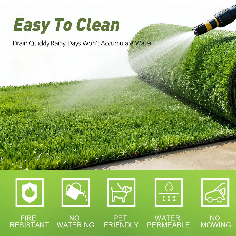 Realistic Deluxe Artificial Grass Synthetic Thick Lawn Turf Carpet by HouseOfZazla