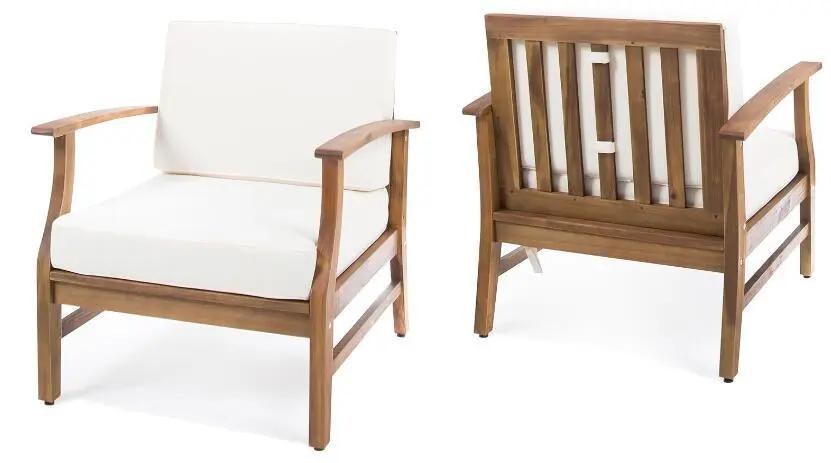 Perla Contemporary Club Chair with Water Resistant Cushion by HouseOfZazla