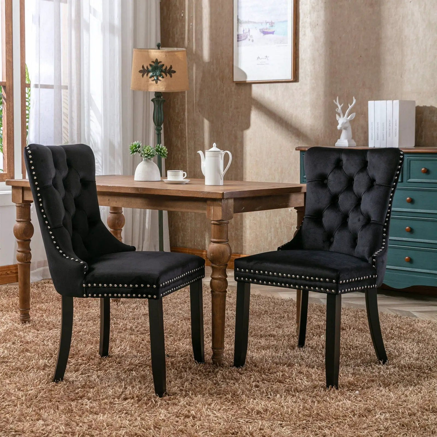 Nikki - High-End Tufted Dining Chair (Set of 2) by HouseOfZazla