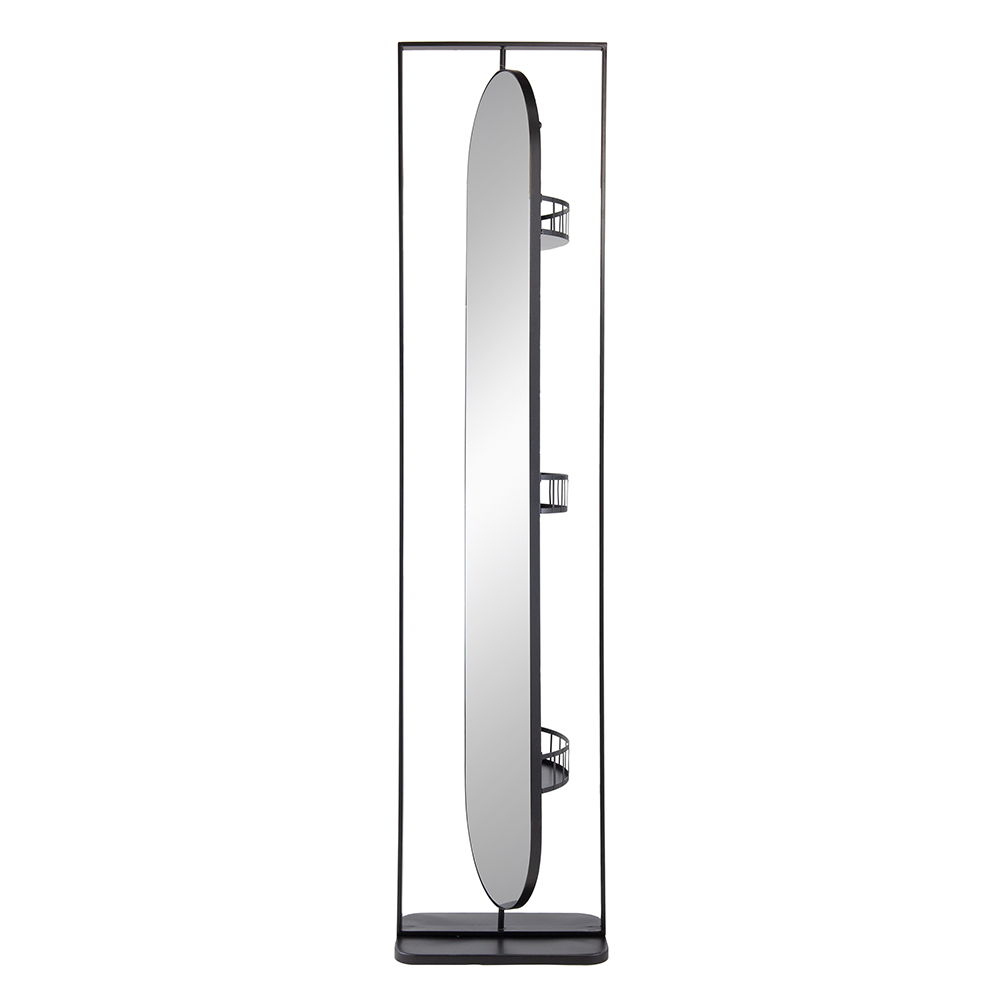 Full Length Standing Mirror, 360° Swivel Floor Mirror For Bedroom - Black, photo 2 of 11