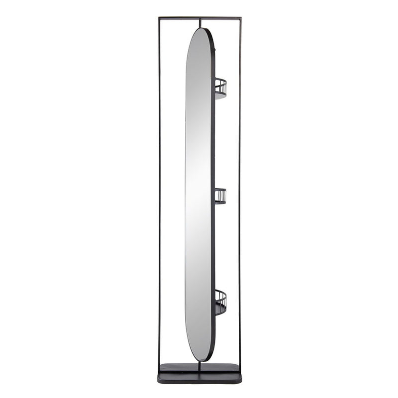 Full Length Standing Mirror, 360° Swivel Floor Mirror For Bedroom - Black, photo 2 of 11