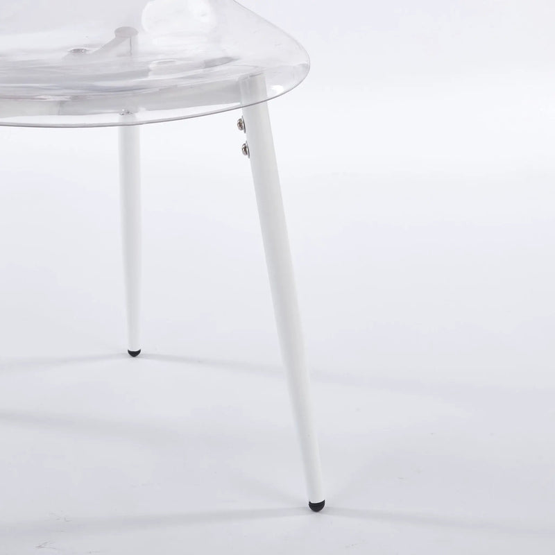 Transparent Dining Chair (Set of 4) - Matte White by Unique Piece Furniture