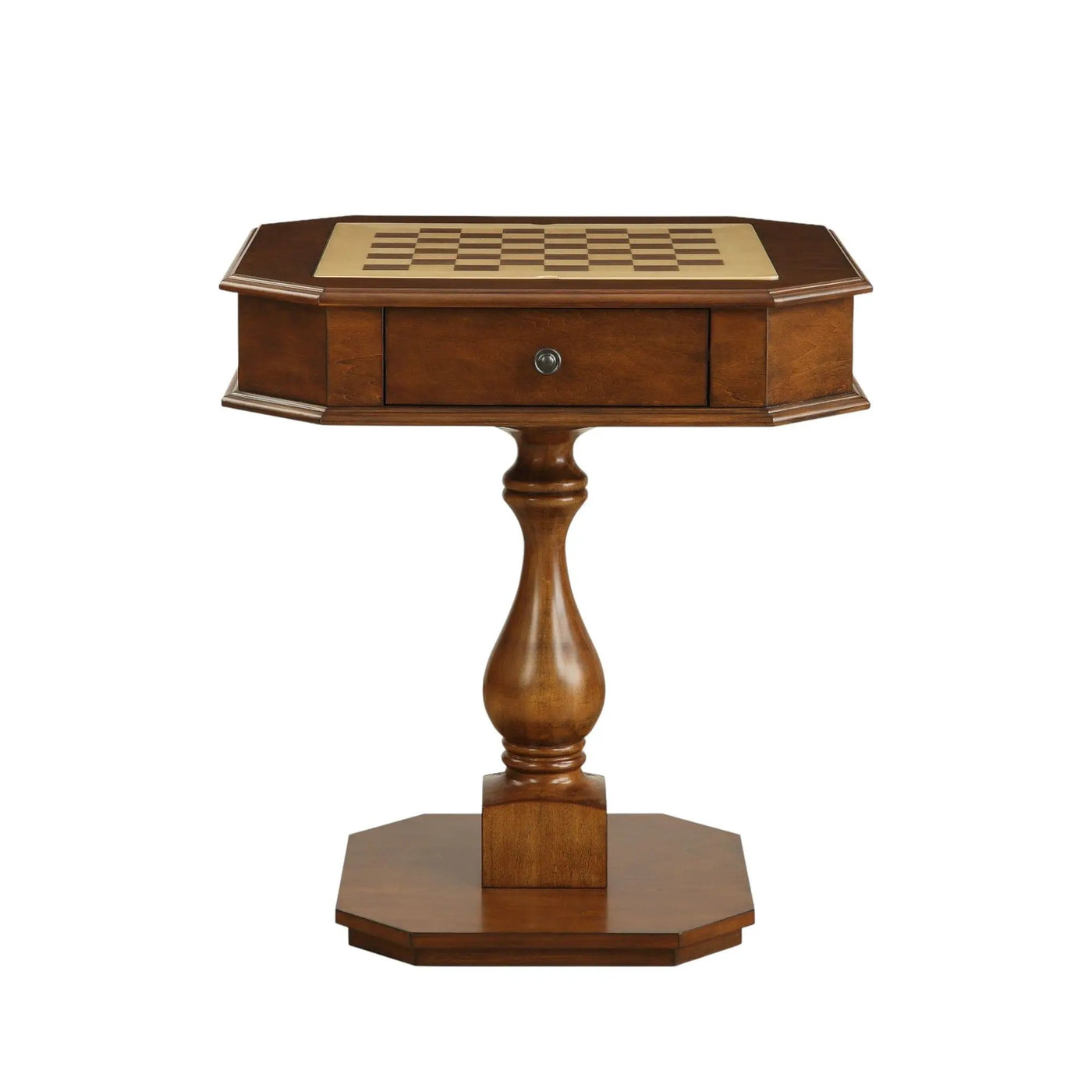 Bishop - Reversible Chess Checker Game Table With Game Tray (Chess Fingures Not Included) by Unique Piece Furniture
