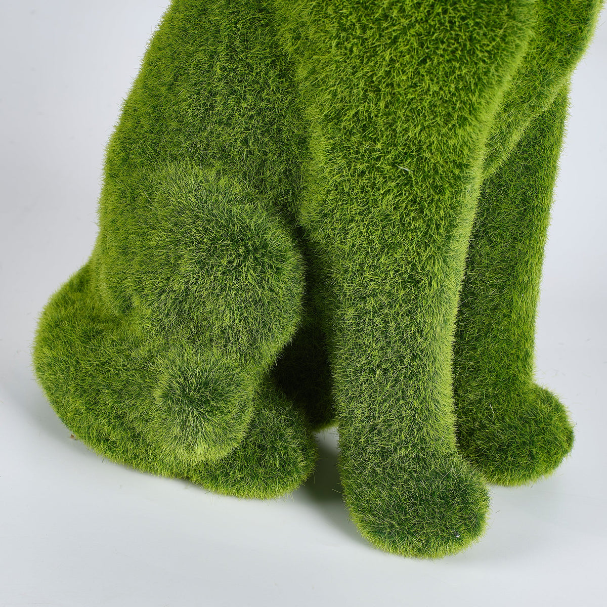 Flocked Resin Dog Garden Statue with Weatherproof Finish - Green, photo 2 of 10
