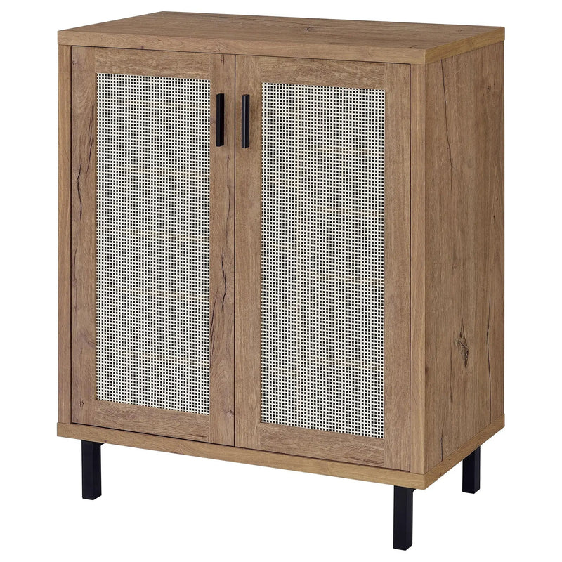 Teller 2-door Shoe Storage Cabinet Natural Oak by Unique Piece Furniture