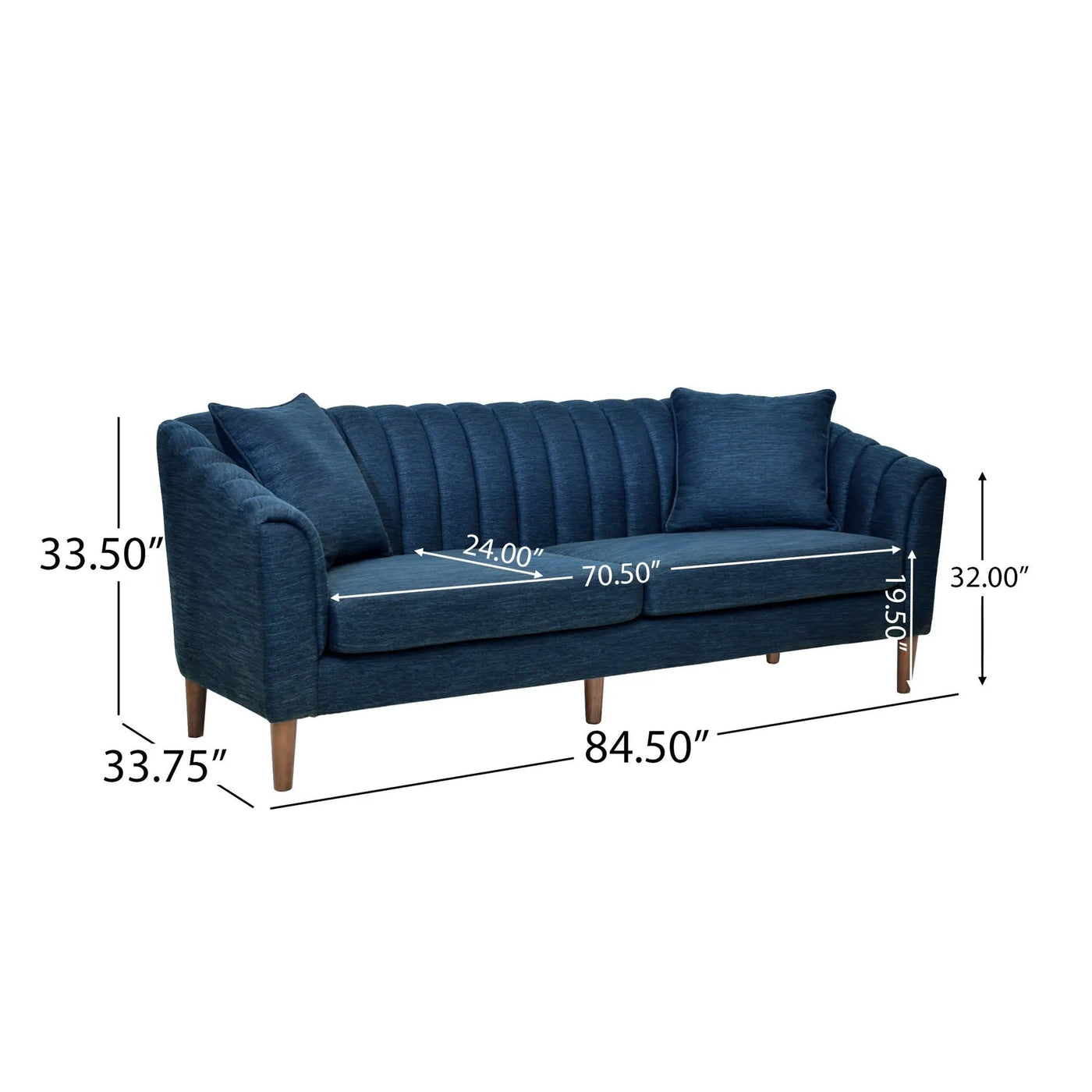 Contemporary 3 Seater Sofa With Accents by HouseOfZazla