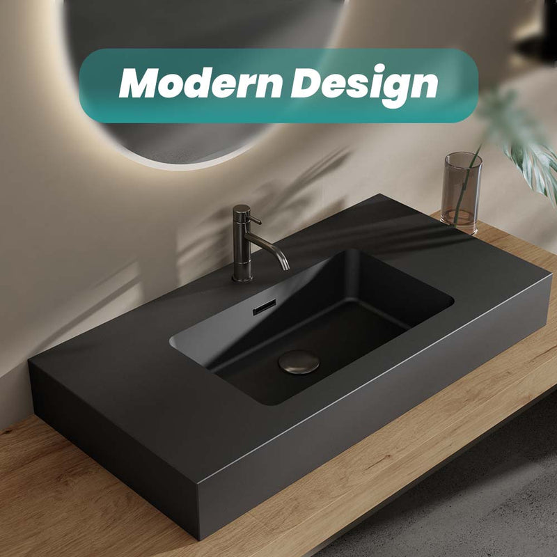BB02-36-109 Integrated Engineered Solid Surface Basin Matte by HouseOfZazla