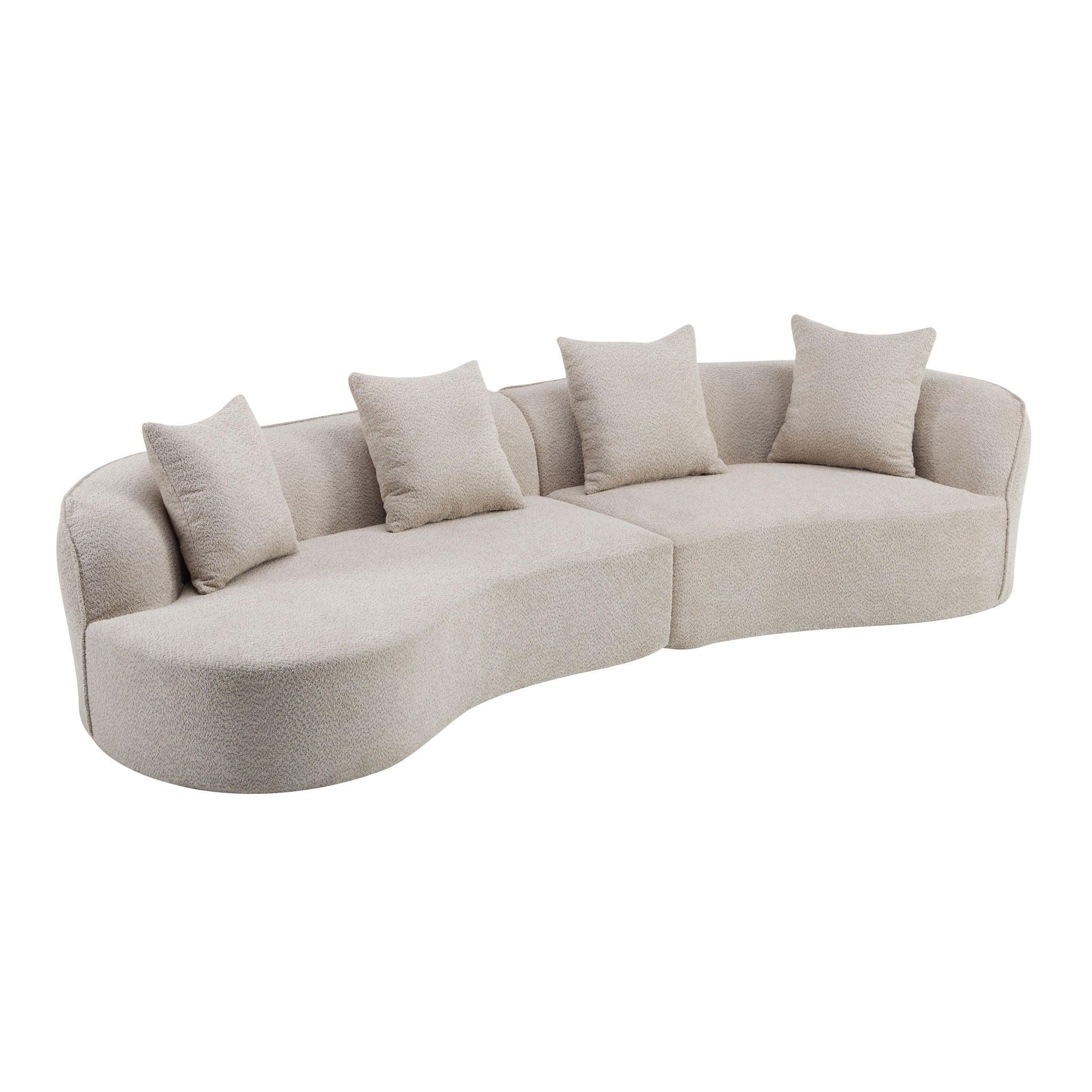 Elegant Curved Sectional Sofa With Full Foam Comfort by HouseOfZazla