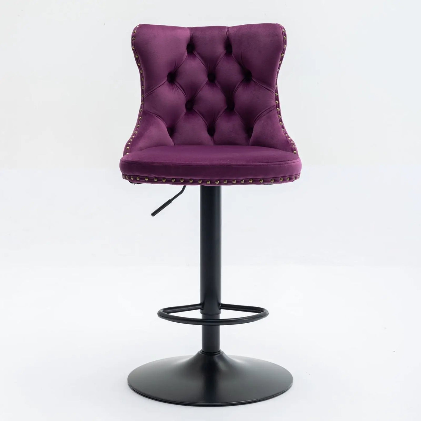 Swivel Barstools Adjusatble Seat Height, Modern Upholstered Bar Stools With Backs Comfortable Tufted For Home Pub And Kitchen Island (Set of 2) by HouseOfZazla