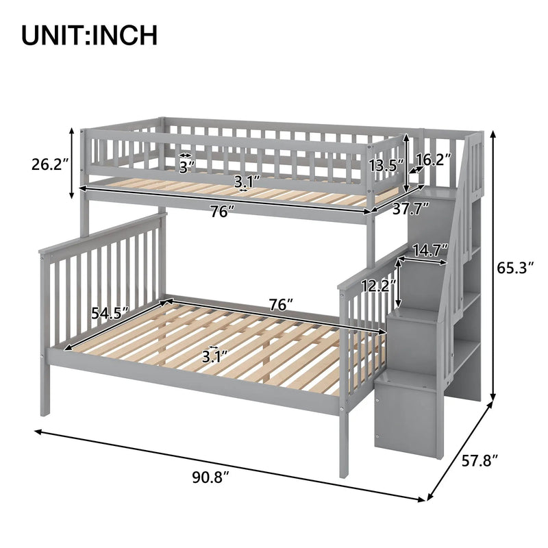Bunk Bed With Staircase by Unique Piece Furniture