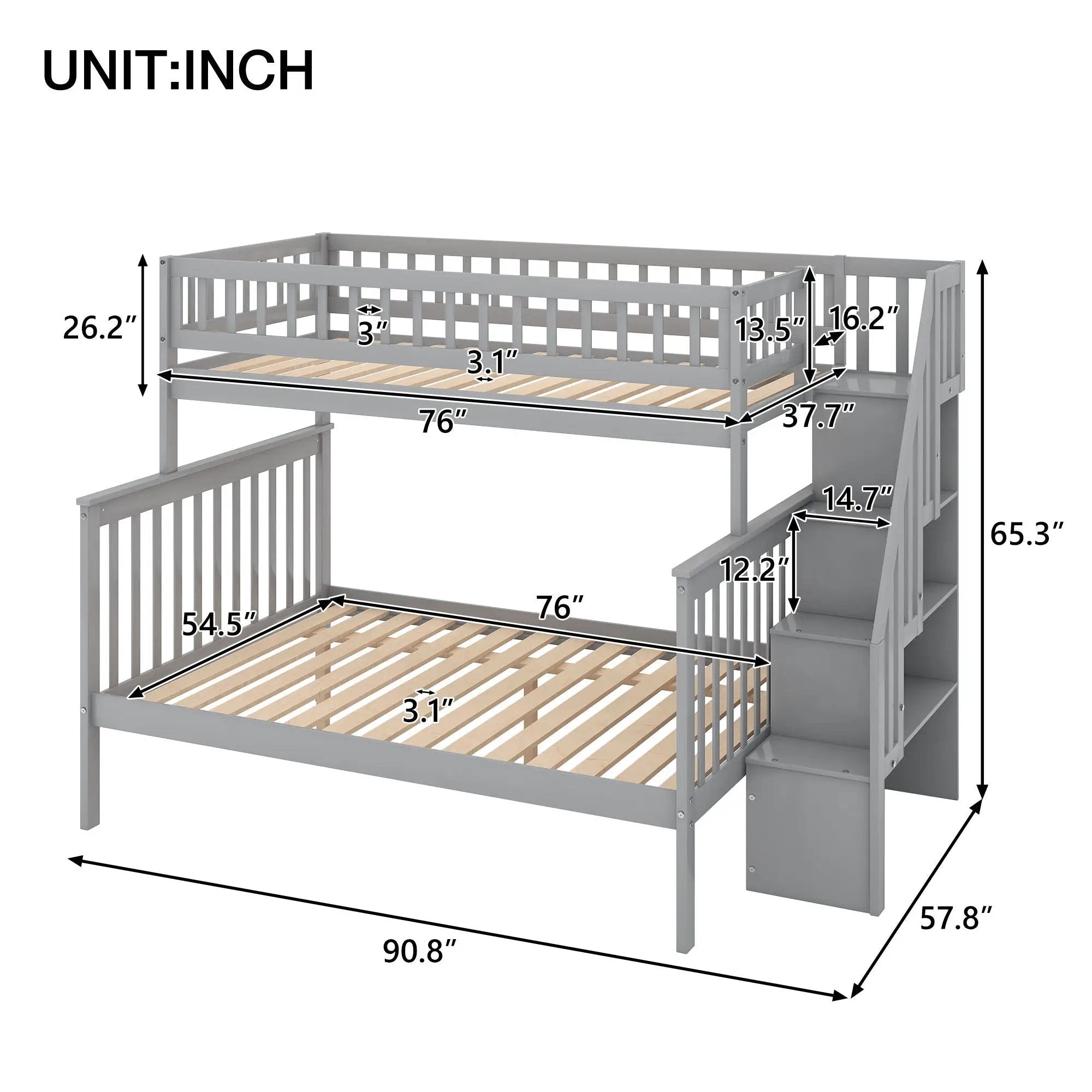 Bunk Bed With Staircase by HouseOfZazla