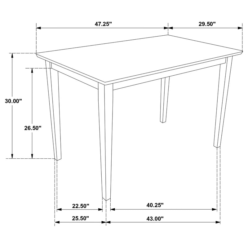Gomez 5-piece Rectangular Dining Table Set Cappuccino by Unique Piece Furniture
