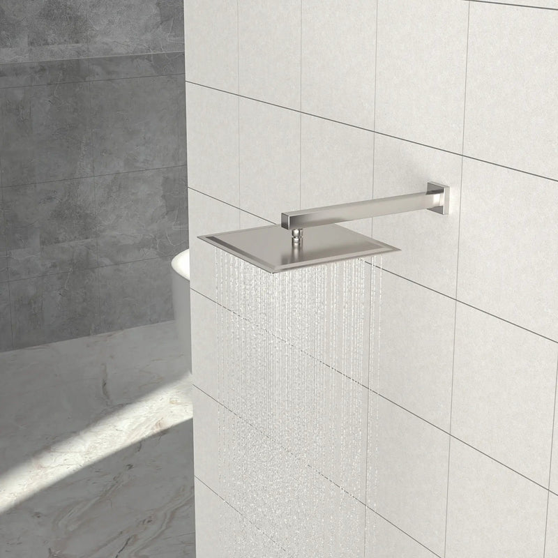 Ultra Thin Square Rainfall Shower Head Stainless Steel, Wall Or Ceiling Mount by HouseOfZazla