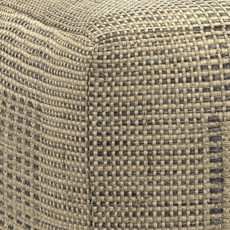 Delilah - Square Woven Pouf - Natural by HouseOfZazla